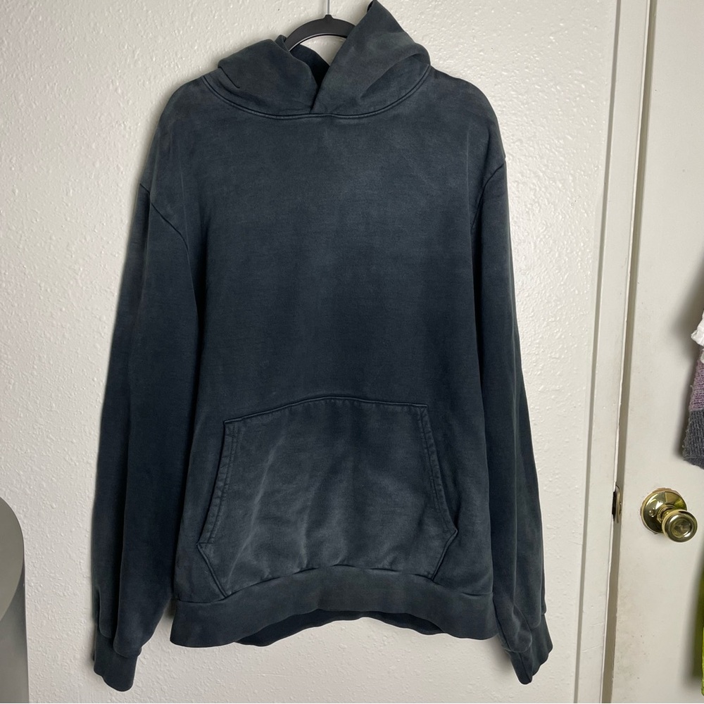 New Premium Black Hoody Washed Acid thick fleece
